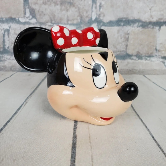 2/$25 Disney 3D Figural  Head Minnie Mouse Coffee Mug - Picture 1 of 15